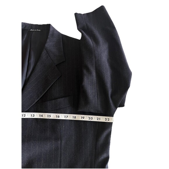 PAL ZILERI Guabello Men 42-44R Blazer Designer Wool Pinstripe Suit Jacket Italy - Picture 14 of 16